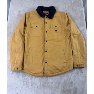 Roark Herbrides Sherpa Lined Jacket Men's Size Medium Mustard Yellow Full EUC
